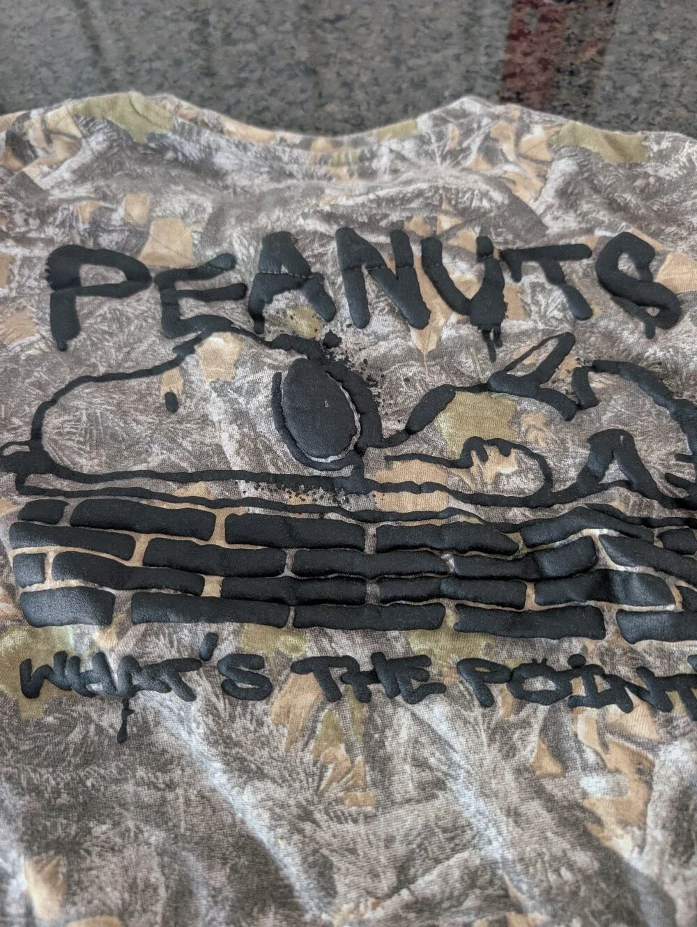 Camo Shirt Boys Large Peanuts Youth
